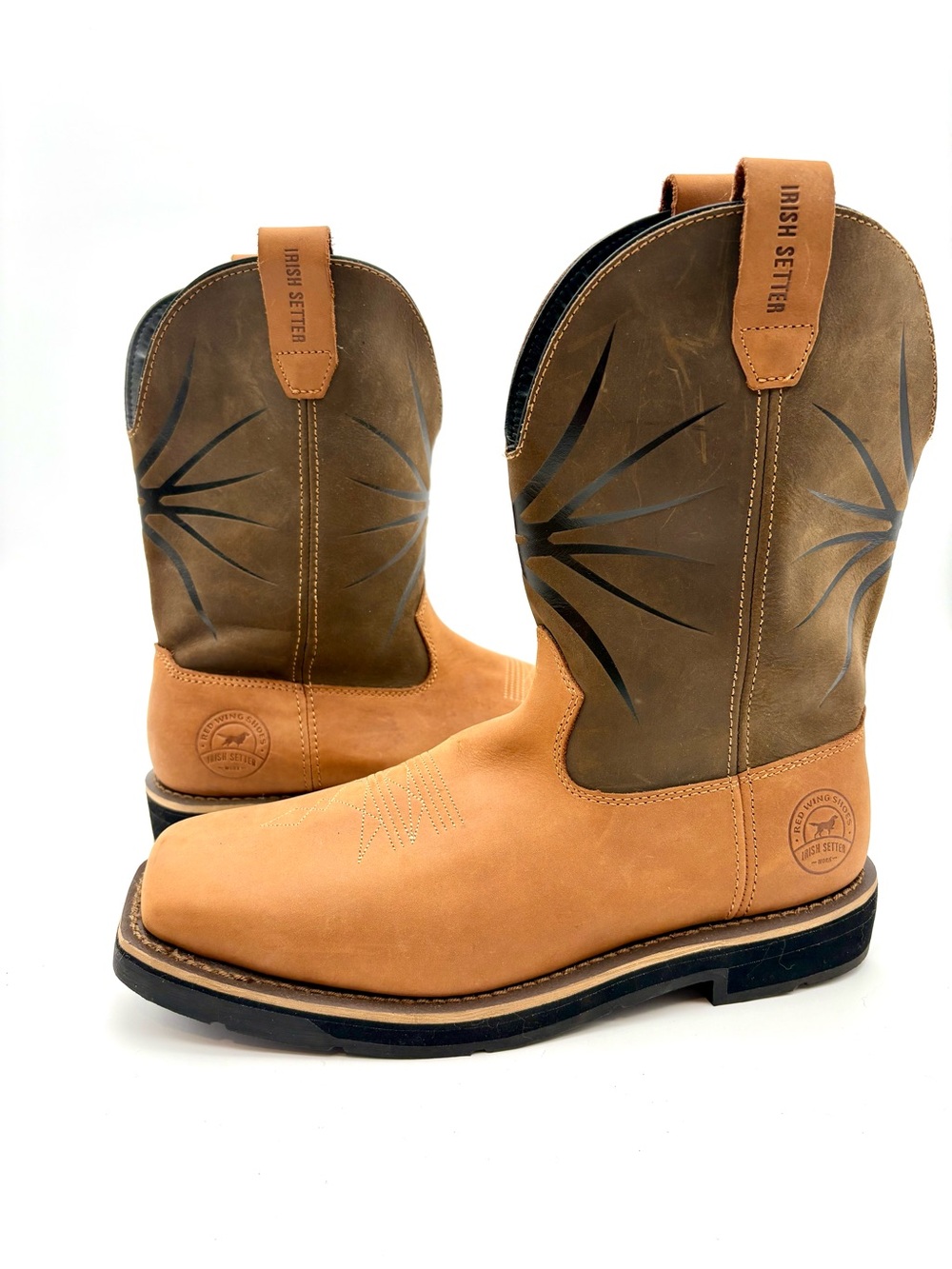 Irish Setter Walker 83937 Pull-On Work Boots Mens 11 E2 Wide Brown NWOB